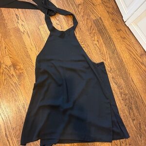 Topshop Size 8 Black Halter Top